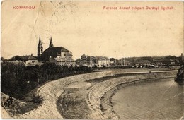 T3 1911 Komárom, Komárno; Ferenc József Rakpart A Darányi Ligettel. L. H. Pannonia 135. / Quay, Park, Church (EB) - Ohne Zuordnung