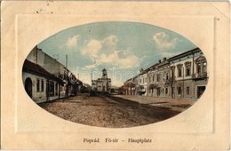 * T3 Poprád (Tátra, Magas Tátra, Vysoké Tatry); Fő Tér. Kiadja Strompf S. A. 4851. / Main Square (ázott Sarok / Wet Corn - Ohne Zuordnung