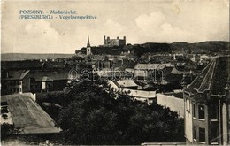 T2/T3 1910 Pozsony, Pressburg, Bratislava; Madártávlat, Vár / Vogelperspektive / General View, Castle (EK) - Ohne Zuordnung