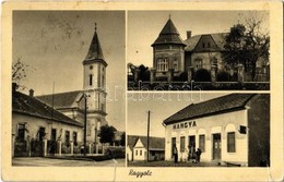 * T3/T4 1943 Ragyolc, Radzovce; Templom, Rády Kastély, Hangya Szövetkezet üzlete / Church, Castle, Cooperative Shop (sza - Ohne Zuordnung