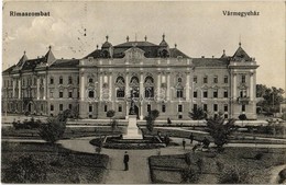 T2/T3 1914 Rimaszombat, Rimavská Sobota; Vármegyeháza. Kiadja Ifj. Rábely Miklós / County Hall (EK) - Ohne Zuordnung