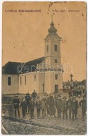 T3/T4 1918 Szelőce, Sókszelőce, Selice; Római Katolikus Templom, Helyiek Csoportja / Catholic Church, Group Of Locals (s - Ohne Zuordnung