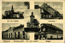 T3 1944 Ökörmező, Volove Polje, Mizhhirya, Boureni;  Görögkatolikus Templom, Utca, Carpatia Szálloda, Görögkeleti (ortod - Non Classés