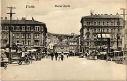 ** T2 Fiume, Rijeka; Piazza Dante / Square, Port, Café, Steamships - Unclassified