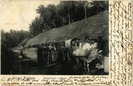 T2/T3 1913 Missionnaires En Voyage / Travelling Missionaries, Indigenous Village, Ox Cart, Indian Folklore (fa) - Unclassified