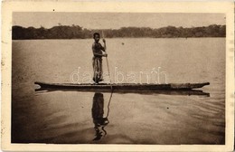 T2 1931 Gabon, Sur L'Ogooué / Boatman On The Ogooué River, Folklore - Sin Clasificación