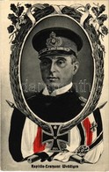 * T1/T2 Kapitän-Leutnant Weddigen, Kaiserliche Marine / Otto Weddigen, German U-boat Commander. Art Nouveau, Flags + 'Ka - Ohne Zuordnung