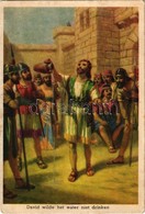 * 3 Db Képeslap Az Ószövetségből: Dávid Király. Judaika / 3 Postcards From The Hebrew Bible With Kind David. Judaica - Ohne Zuordnung