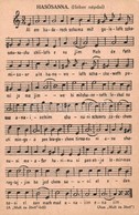 ** T1 Hasósanna. Héber Népdal Kottás Lapja. 'Múlt és Jövő' Kiadása / Hebrew Folk Song With Music Sheet. Judaica - Non Classés