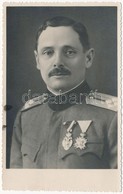 * T2 1934 Eszék, Osijek, Esseg; Schram Ferdinanán Katona Kitüntetésekkel / Hungarian Soldier With Medals. Photo - Non Classés