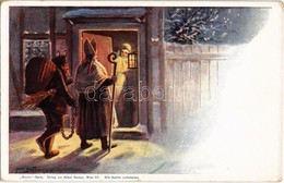 ** T2 Krampusz és Mikulás / Krampus With Saint Nicholas. 'Nicolo' Serie, Verlag Von Rafael Neuber Wien VII. S: E. Döcker - Non Classés