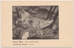 T1/T2 Die Gelbe Kuh. Sammlung Walden Berlin / The Yellow Cow. German Expressionist Art Postcard + Advertising Letter Of  - Ohne Zuordnung