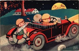 T2/T3 1930 Children In Automobile. Amag 0323. S: Margret Boriss (EK) - Unclassified
