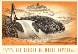 ** T1 1956 Cortina, VII Giochi Olimpici Invernali / 1956 VII Winter Olympic Games In Cortina D'Ampezzo, Jumping-hill 'It - Non Classificati