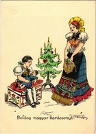 ** T1/T2 Boldog Magyar Karácsonyt! / Hungarian Irredenta Christmas Greeting Art Postcard S: Pálffy - Sin Clasificación