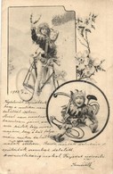 * T2/T3 1903 Children On Bicycle In Costumes. Art Nouveau, B.K.W.I. 660/6. S: Ch. Scolik (EK) - Non Classés