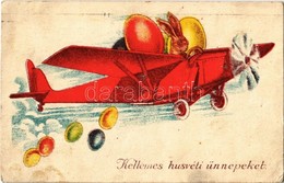 * T3 1940 Kellemes Húsvéti Ünnepeket! / Easter Greeting With Rabbit In Aircraft  (Rb) - Non Classificati