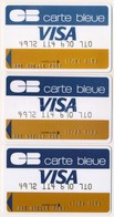 Franciaország 1981-1984. 3db 'Carte Bleue Visa' Kártya. 
France 1981-1984. 3pcs Of 'Carte Bleue Visa' Cards. - Non Classificati