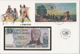 Argentína 1983-1984. 5P Borítékban, Alkalmi Bélyeggel és Bélyegzéssel T:I 
Argentina 1983-1984. 5 Pesos In Envelope With - Unclassified