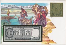 Bolívia 1982. 1000P Borítékban, Alkalmi Bélyeggel és Bélyegzéssel T:I
Bolivia 1982. 1000 Pesos In Envelope With Stamps A - Ohne Zuordnung