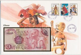 Ghána 1978. 10C Borítékban, Alkalmi Bélyeggel és Bélyegzéssel T:I 
Ghana 1978. 10 Cedis In Envelope With Stamps And Canc - Ohne Zuordnung