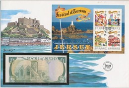 Jersey 1989. 1P Borítékban, Alkalmi Bélyeggel és Bélyegzéssel T:I
Jersey 1989. 1 Pound In Envelope With Stamps And Cance - Ohne Zuordnung