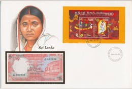 Srí Lanka 1982. 5R Borítékban, Alkalmi Bélyeggel és Bélyegzéssel T:I 
Sri Lanka 1982. 5 Rupees In Envelope With Stamps A - Non Classificati