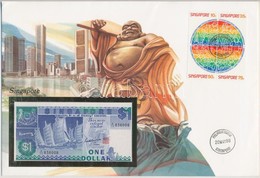 Szingapúr 1987. 1$ Borítékban, Alkalmi Bélyeggel és Bélyegzéssel T:I 
Singapore 1987. 1 Dollar In Envelope With Stamps A - Ohne Zuordnung