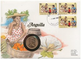 Anguilla 1977. 2p, Felbélyegzett Borítékban, Bélyegzéssel, Német Nyelvű Leírással T:1 
Anguilla 1977. 2 Pence In Envelop - Non Classés