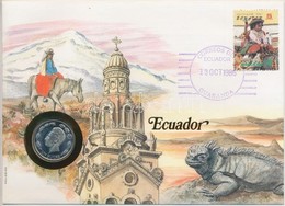 Ecuador 1985. 1s, Felbélyegzett Borítékban, Bélyegzéssel, Német Nyelvű Leírással T:1 
Ecuador 1985. 1 Sucre In Envelope  - Non Classés