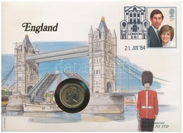 Nagy-Britannia 1983. 1P, Felbélyegzett Borítékban, Bélyegzéssel, Német Nyelvű Leírással T:1 
Great Britain 1983. 1 Pound - Ohne Zuordnung