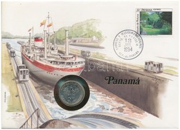 Panama 1985. 25c Felbélyegzett Borítékban, Bélyegzéssel, Német Nyelvű Leírással T:1 
Panama 1985. 25 Centesimos In Envel - Ohne Zuordnung
