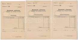 ~1950. 'Magyar Honvédség Ruházati Utalvány' 3db Kitöltetlen Utalvány T:I-,II - Ohne Zuordnung