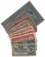 1902-1923. 10db-os Vegyes Korona Bankjegy Tétel T:III-IV - Non Classificati