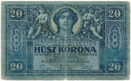 1919. 20K T:III- 
Hungary 1919. 20 Korona C:VG 
Adamo K19 - Non Classificati