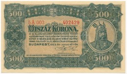 1923. 500K 'Magyar Pénzjegynyomda Rt. Budapest' Nyomdahely Jelöléssel T:I-
Adamo K34 - Ohne Zuordnung