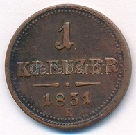 1851E 1kr Cu T:2- Patina - Ohne Zuordnung