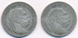 1895KB 1K Ag 'Ferenc József' (2x) T:2-,3 Adamo K5 - Non Classificati