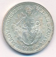 1936. 2P Ag 'Madonna' T:1-,2 Adamo P7 - Ohne Zuordnung