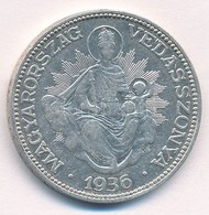 1936. 2P Ag 'Madonna' T:2,2- Adamo P7 - Ohne Zuordnung