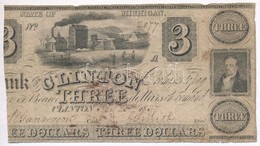 Amerikai Egyesült Államok / Michigan / Clinton Bank 1837. 3$ Szélein Vágott T:IV
USA / Michigan / Clinton Bank 1837. 3 D - Ohne Zuordnung