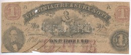 Amerikai Konföderációs Államok / Virginia / Richmond 186(?) 1$ Szélein Vágott T:IV
The Confederate States Of America / V - Non Classés