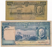 Angola 1962. 20E + 1970. 1000E T:III,III-
Angola 1962. 20 Escudos + 1970. 1000 Escudos C:F,VG - Ohne Zuordnung