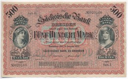 Német Birodalom / Szászország 1911. 500M T:III Szép Papír
German Empire / Saxony 1911. 500 Mark C:F Fine Paper - Ohne Zuordnung