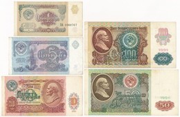 Szovjetunió 1991. 1R + 5R + 10R + 50R + 100R T:III
Soviet Union 1991. 1 Ruble + 5 Rubles + 10 Rubles + 50 Rubles + 100 R - Ohne Zuordnung