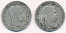 Ausztria 1893. 1K Ag 'Ferenc József' (2x) T:3 Patina, Karcos
Austria 1893. 1 Corona Ag 'Franz Joseph' (2x) C:F Patina, S - Ohne Zuordnung