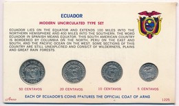 Ecuador 1946-1966. 5c-50c (4xklf) Forgalmi Szett T:1 
Ecuador 1946-1966 5 Centavos - 50 Centavos (4xdiff) Coin Set C:UNC - Ohne Zuordnung
