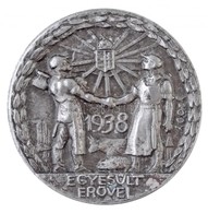 Sződy Szilárd (1878-1939) 1938. 'Egyesült Erővel' Ezüstözött Fém Jelvény (25mm) T:2 - Ohne Zuordnung