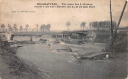 Vue Prise Des 2 Bâteaux Coulés à Plo Sur L'Escaut 1906 - Escanaffles - Celles
