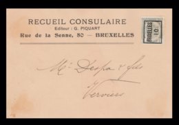 Préo / CP  - Oblitération "BRUXELLES 10" - Sobreimpresos 1906-12 (Armarios)